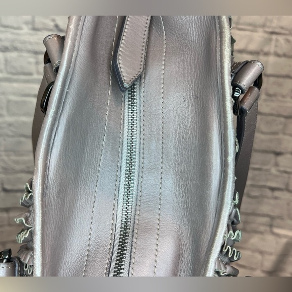 BURBERRY Old Rose Ruffled Leather Lowry Two Way Bag *EUC* - Picture 12 of 15